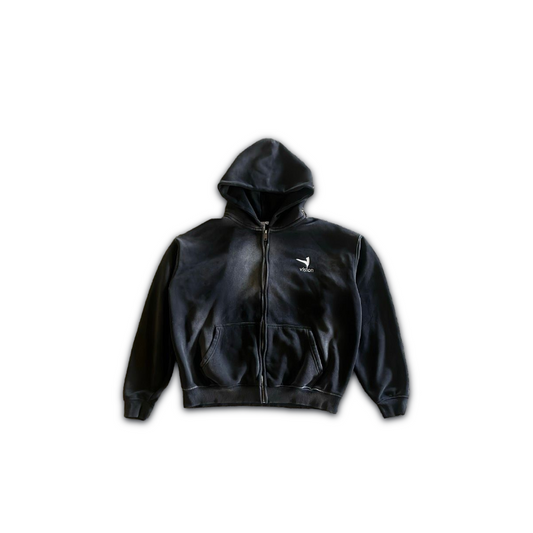 Black Second Vision Zip Up